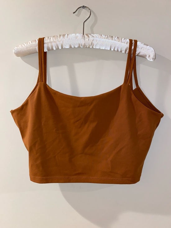 HALARA Tops - Halara Tan Double Straps Cropped Yoga Tank Top
